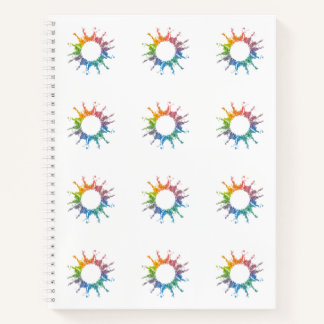 Rainbow Wassercolor Spiralnotebook Notizblock