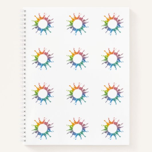 Rainbow Wassercolor Spiralnotebook Notizblock (Vorderseite)
