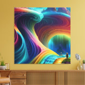 Rainbow Wasserfall Landschaft Leinwanddruck (Insitu (Wohnzimmer))
