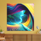 Rainbow Wasserfall Landschaft Leinwanddruck (Insitu (Wohnzimmer))