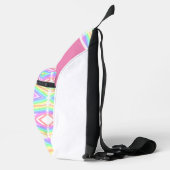 Rainbow-Wasserfarbe Hinzufügen von Namenstext Crossbody Bag (Rechts)