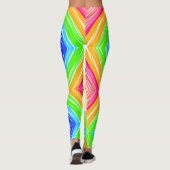 Rainbow-Wasserfarbe Hinzufügen von Namenstext Leggings (Rückseite)