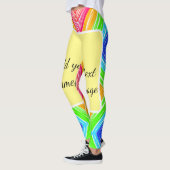 Rainbow-Wasserfarbe Hinzufügen von Namenstext Leggings (Links)