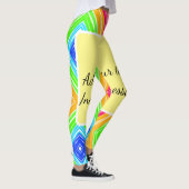 Rainbow-Wasserfarbe Hinzufügen von Namenstext Leggings (Rechts)