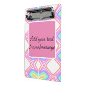 Rainbow-Wasserfarbe Hinzufügen von Namenstext Mini Klemmbrett (Gewinkelt2)