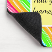 Rainbow-Wasserfarbe Hinzufügen von Namenstext Mousepad (Ecke)
