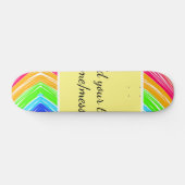 Rainbow-Wasserfarbe Hinzufügen von Namenstext Skateboard (Horizontal)