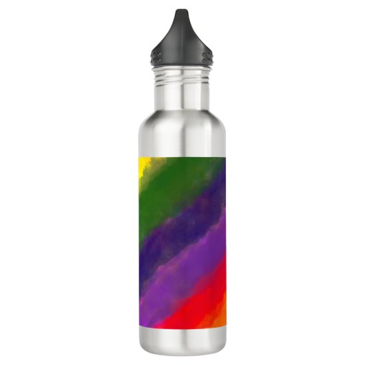 Rainbow Wasserfarbe Malerei Edelstahlflasche (Links)