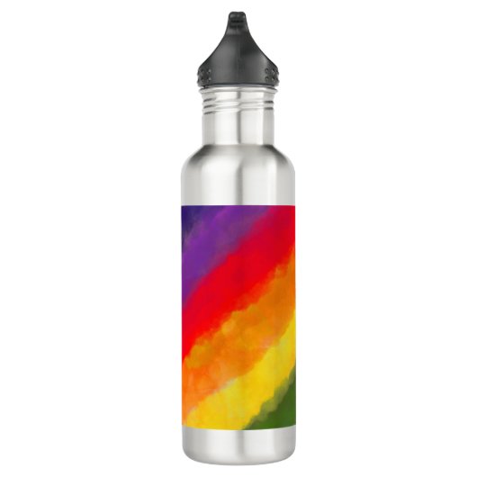 Rainbow Wasserfarbe Malerei Edelstahlflasche (Rechts)