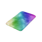 Rainbow Wasserfarben Badematte (Schrägansicht)