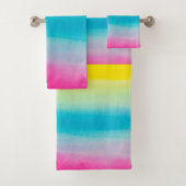 Rainbow-Wasserfarben Badhandtuch Set (Insitu)
