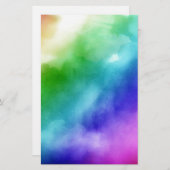 Rainbow Wasserfarben Briefpapier (Vorne/Hinten)
