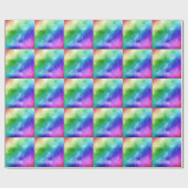 Rainbow Wasserfarben Geschenkpapier (Flach)