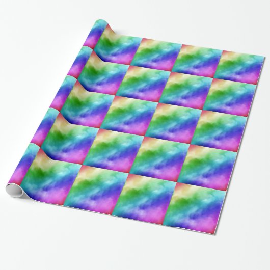 Rainbow Wasserfarben Geschenkpapier (Ungerollt)