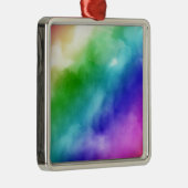 Rainbow Wasserfarben Ornament Aus Metall (Rechts)