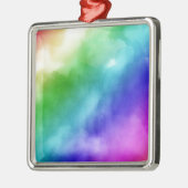Rainbow Wasserfarben Ornament Aus Metall (Links)