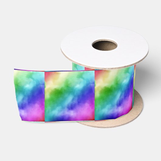 Rainbow Wasserfarben Satinband (Spule)