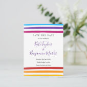 Rainbow Wasserfarben Save the Date Karte (Stehend Vorderseite)