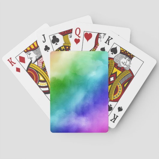 Rainbow Wasserfarben Spielkarten (Rückseite)