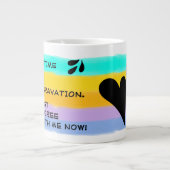 Rainbow-Wasserfarben und Sarcastic-Spaß Jumbo-Tasse (Vorderseite)
