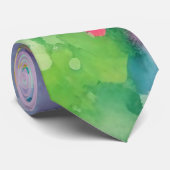 Rainbow Watercolor Abstrakt Neck Tie Krawatte (Gerollt)