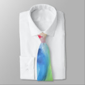 Rainbow Watercolor Abstrakt Neck Tie Krawatte (Gebunden)