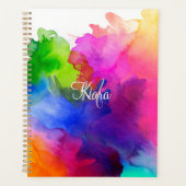 Rainbow Watercolor Abstrakt Planer (Vorderseite)