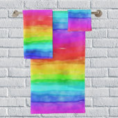Rainbow Watercolor Badetuch Set