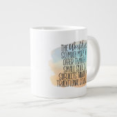 Rainbow Watercolor Bildung Zitat Jumbo-Tasse (Vorderseite Rechts)