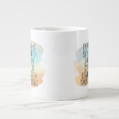 Rainbow Watercolor Bildung Zitat Jumbo-Tasse (Vorderseite)