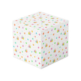 Rainbow Watercolor Birthday Cake Colorful Paint Würfel