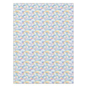 Rainbow Watercolor Birthday Fabric Tischdecke (Vorderseite)