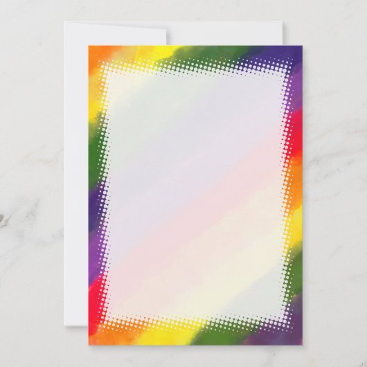 Rainbow Watercolor Blank DIY Karte (Vorderseite)