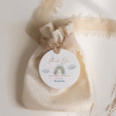 Rainbow Watercolor Blue Gold Baby Dusche Geschenkanhänger