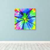 Rainbow Watercolor Blume Stretched Leinwand (Insitu (Holzboden))