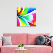 Rainbow Watercolor Blume Stretched Leinwand (Insitu (Wohnzimmer))