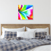 Rainbow Watercolor Blume Stretched Leinwand (Insitu (Schlafzimmer))