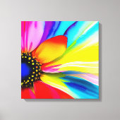 Rainbow Watercolor Blume Stretched Leinwand (Vorderseite)