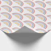 Rainbow Watercolor Boho Chic Geschenkpapier (Ecke)