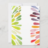 Rainbow Watercolor-Brautparty Einladung (Rückseite)