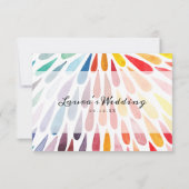 Rainbow Watercolor Bridesmaid Card Einladung (Rückseite)