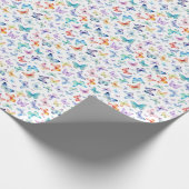 Rainbow Watercolor Butterfly Wrapping Paper Geschenkpapier (Ecke)