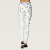 Rainbow Watercolor Confetti Dots Leggings (Rückseite)