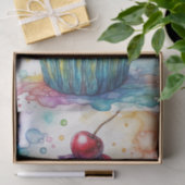 Rainbow Watercolor Cupcake Decoupage Seidenpapier (Geschenk)