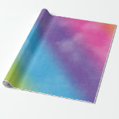 Rainbow Watercolor-Design Geschenkpapier (Ungerollt)