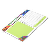 Rainbow Watercolor Doodle Kalender und Hinweise Notizblock (angewinkelt)