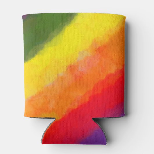 Rainbow Watercolor Dosenkühler (Rückseite)