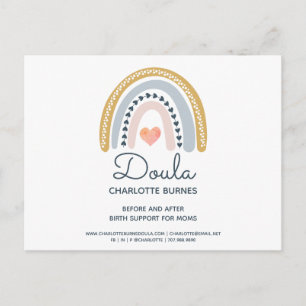 Rainbow Watercolor Doula Postkarte