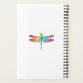 Rainbow Watercolor Dragonfly Personalisiert Planer (Rückseite)