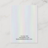 Rainbow Watercolor Earring Display Card Visitenkarte (Rückseite)